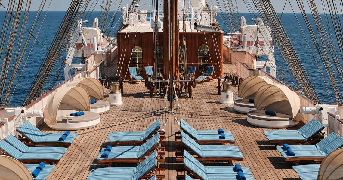 Sea Cloud Spirit sundeck