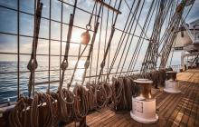 Sea Cloud Spirit sunset deck